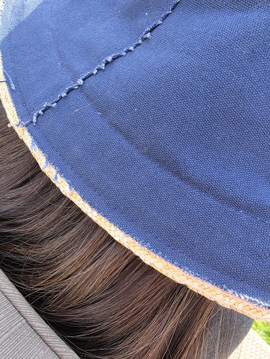 Wide Brim Sun Hat - Navy, No Brand Tag, From Lola Hats